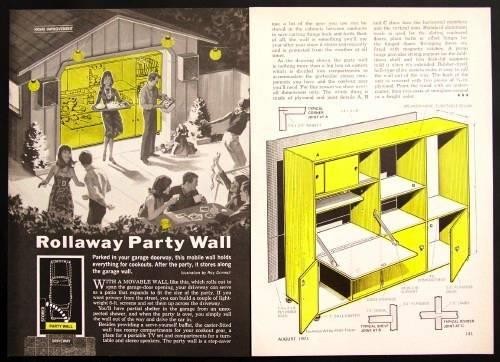 Rollaway Party Wall Portable Patio Picnic How-To build PLANS