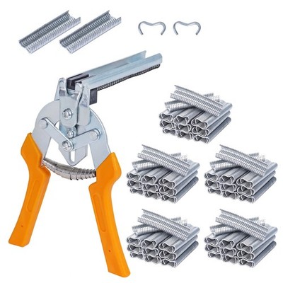 Hog Ring Pliers Kit Type M Nail Ring Pliers with 3000pcs M Clips, Wire Cage C...