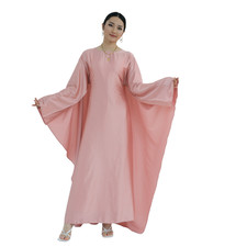 Dubai Women Abaya Muslim Kaftan Batwing Sleeve Long Maxi Dress Modest Party Gown
