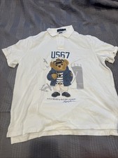 Polo Ralph Lauren Polo Bear Sailor Graphic Short Sleeve White Polo XL Shirt