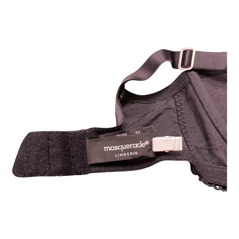 Sujetador lencería Masquerade Rhea 6121 UK 30H negro bordado media copa acolchado Foto 3 de 4