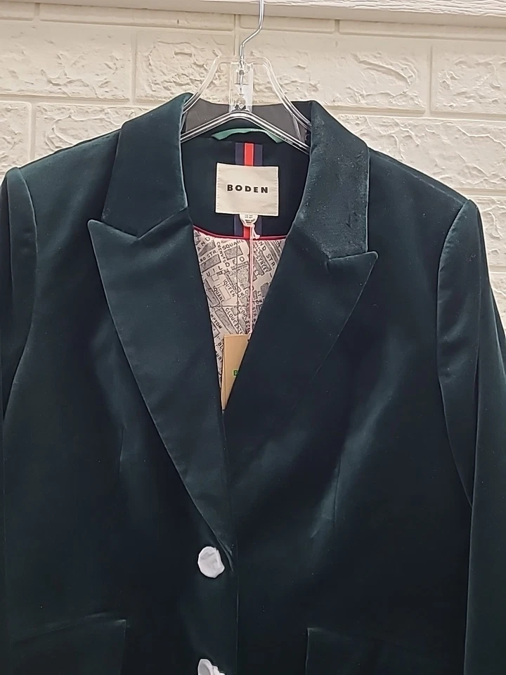 Nuevo Blazer Boden Marylebone Terciopelo Ponderosa Pino Talla 12P Foto 2 de 4