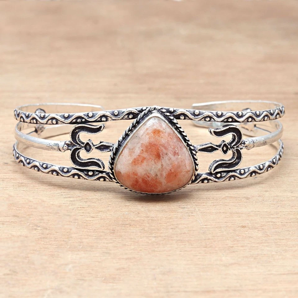 Pulseras brazaletes de piedras preciosas hechas a mano para joyería de 7"" ajustables Foto 3 de 4