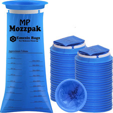Vomit Bags Disposable 50 Pack - 1000Ml Emesis Bags, Leak-Proof Barf Bag, Travel