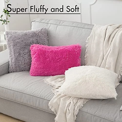  Pack de 2 fundas de almohada de piel sintética de lujo 24" x 24" (paquete de 2) beige Foto 3 de 4