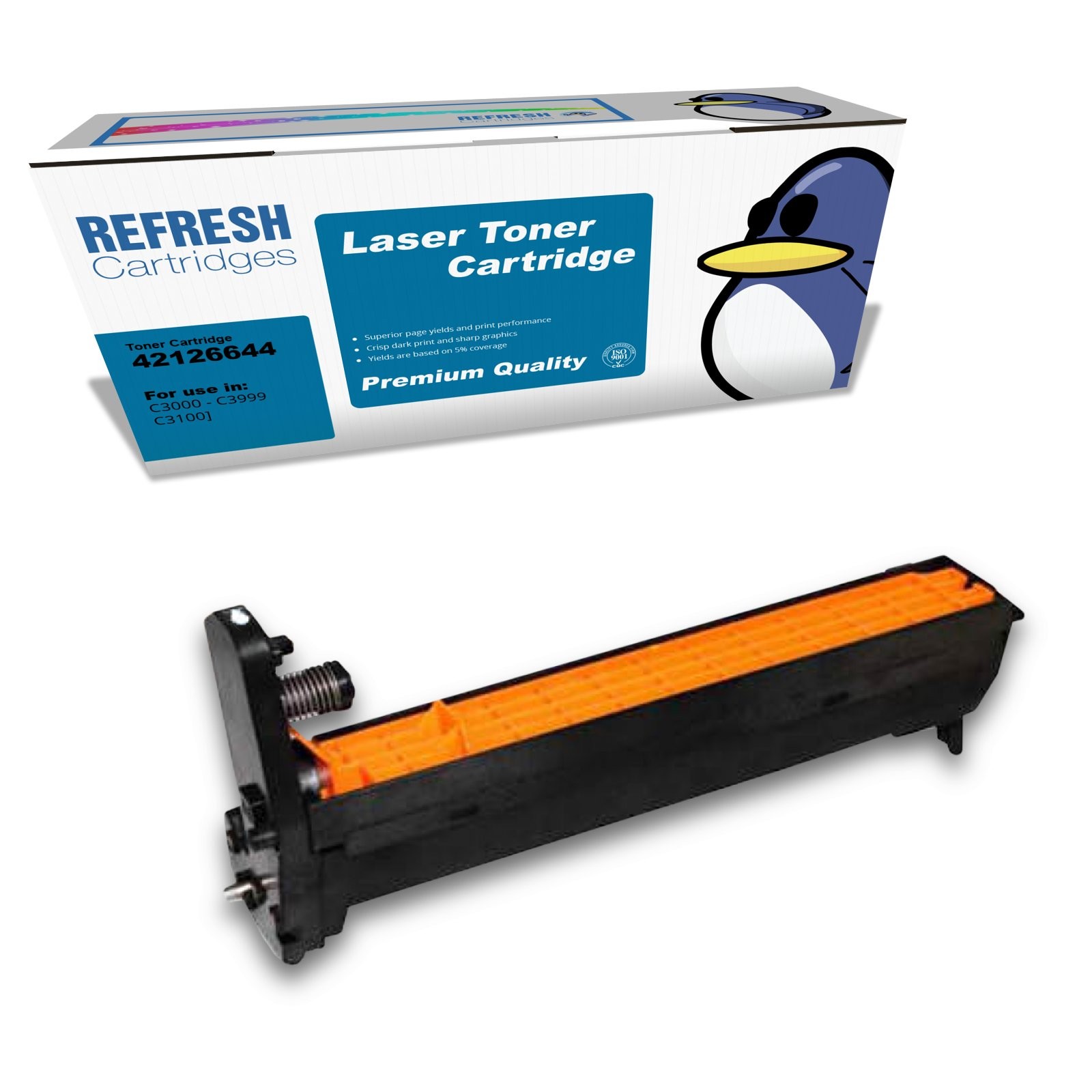 Refresh Cartridges Black Drum Unit 42126644 Compatible With OKI Printers