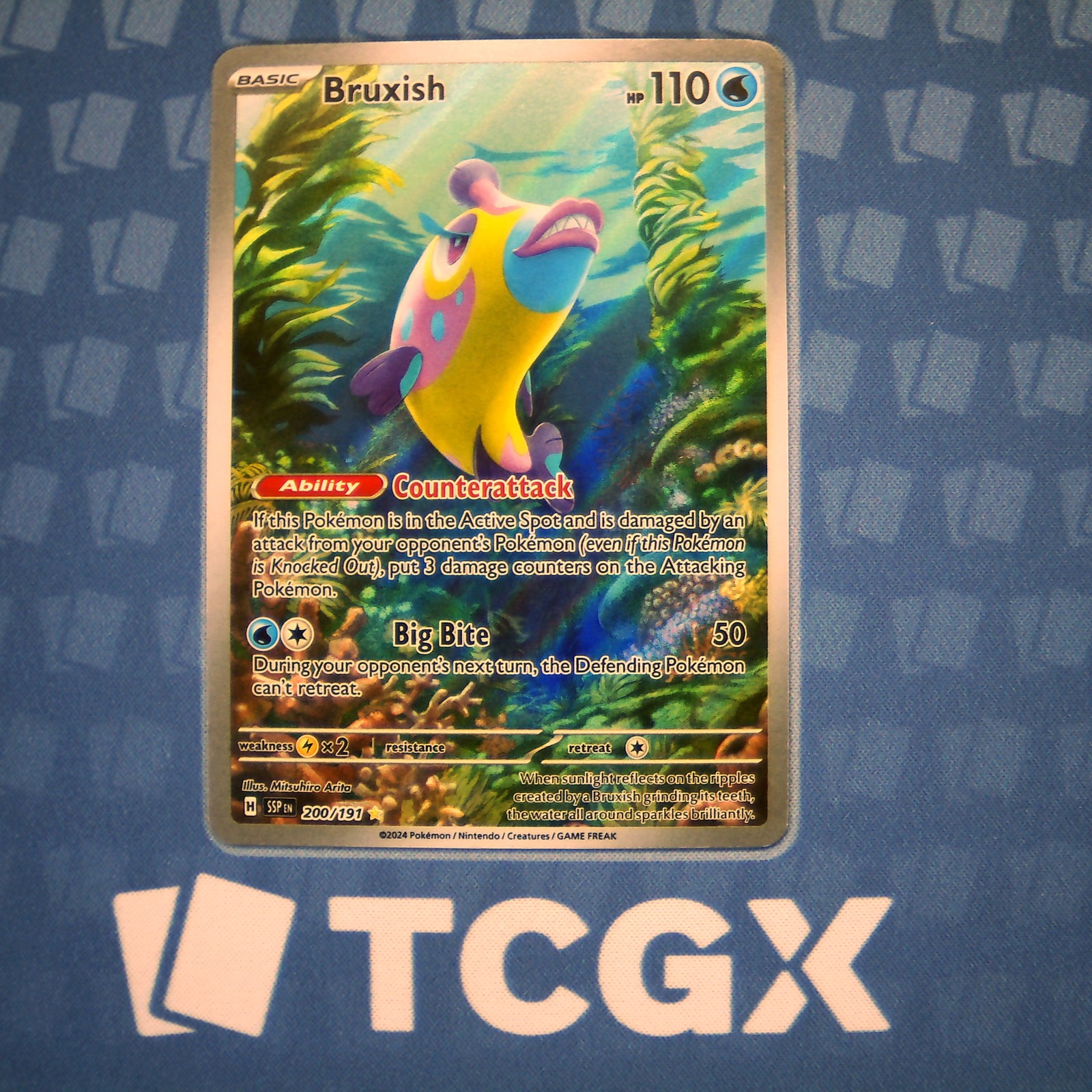 Pokemon - Bruxish - 200/191 - SV08: Surging Sparks - Holo - Illustration Rare NM