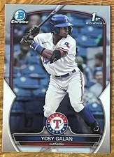 Yosy Galan Texas Rangers 2023 1st Bowman Chrome Topps Prospect RC BCP-221