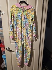 Care Bears Girl's Soft Fleece Print Costume Hooded Pajama Sleeper 10/12