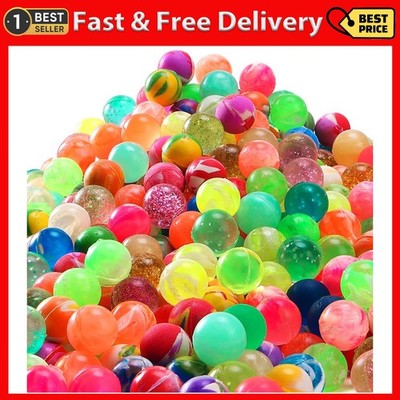 500pcs Bouncy Balls Bulk, 20mm/0.78inch Colorful Various Styles Mixed Bouncy Bal