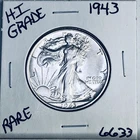 1943 LIBERTY WALKING SILVER HALF DOLLAR HI GRADE U.S. MINT RARE COIN 6633