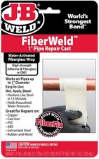 FiberWeld Pipe Repair Cast 2x48 Inch   High Strength Adhesive 2 x 48, White
