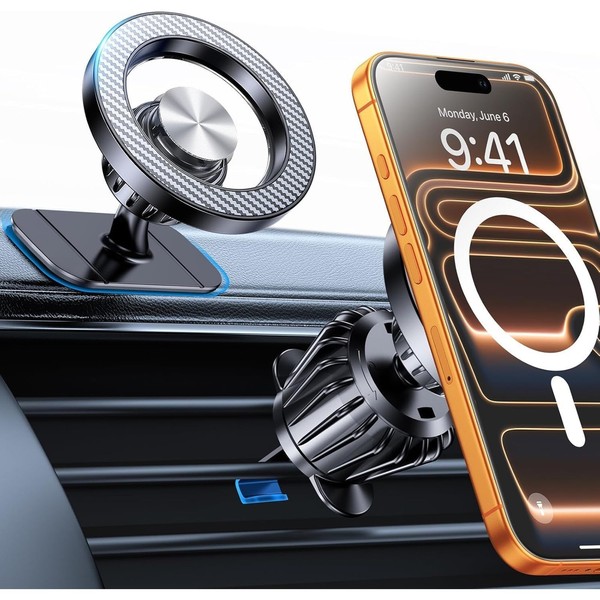 Handyhalterung Auto Magnet FüR Magsafe Iphone LüFtung Armaturenbrett Carbonoptik-image