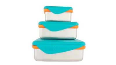 Kid Basix Safe Snacker 3-Size Bundle Reusable Stainless Steel Lunch Containers