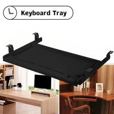 Undermount Sliding Keyboard Drawer Pull Out Keyboard Tray w/ Silent Sliding Rail