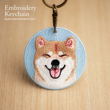 Personalized Dog Breed Embroidered Keyring Decorative Pendant for Backpacks Bags