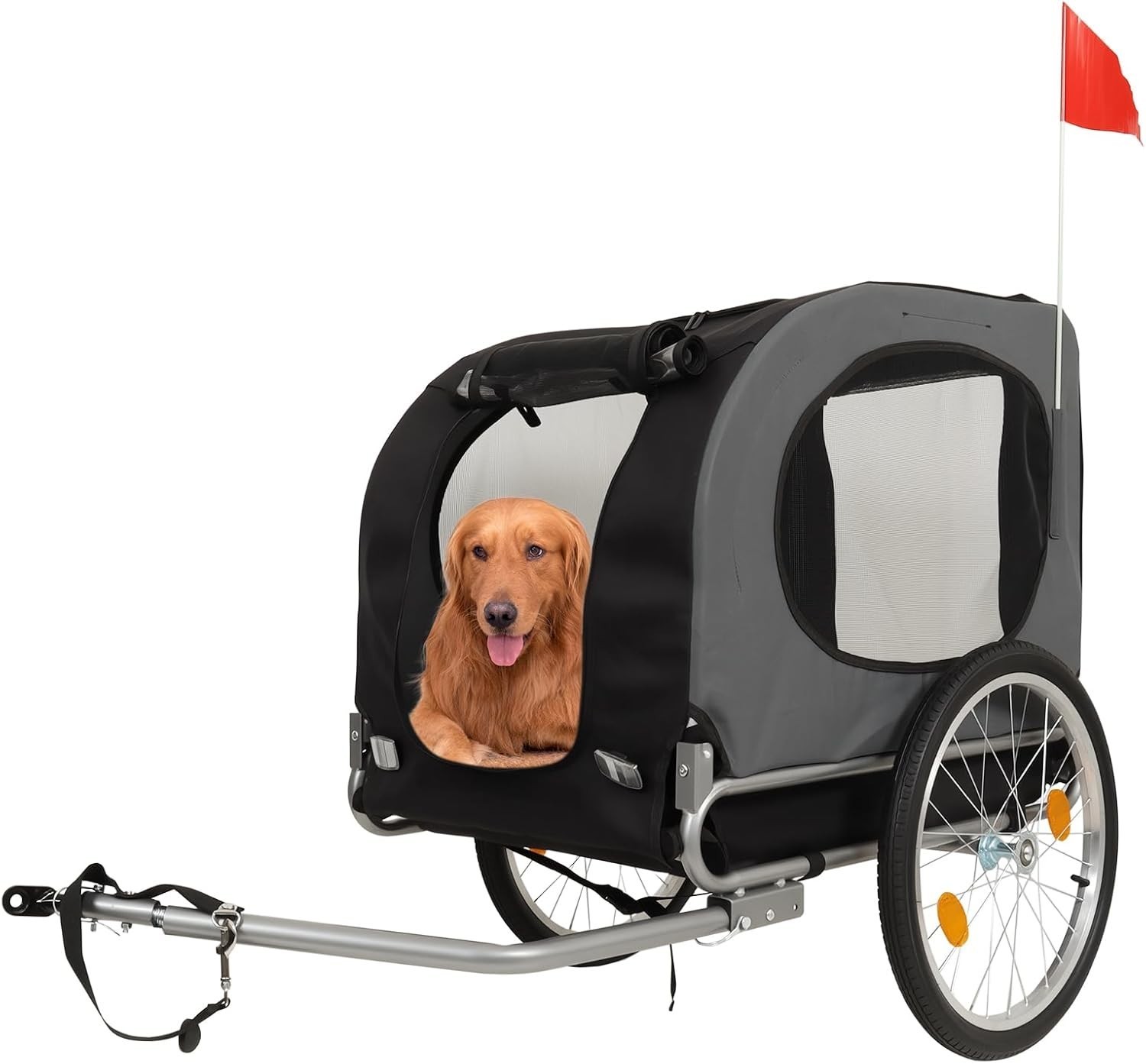 Pet Bicycle Trailer Stroller Dog Cat Bike Carrier 40KG Capacity Water Resistant