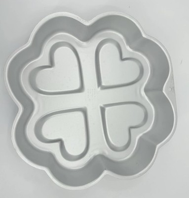 1989 Wilton #2105-1414 Heart Quartet Cakes Cake Pan Aluminum