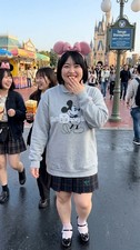 Walt Disney World Graphic Mickey Mouse Large Grey Gray Sweatshirt Crewneck New