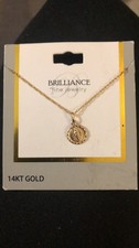 14kt Mary Medal Pedant Gold Filled Chain - Brilliance Fine Jewelry