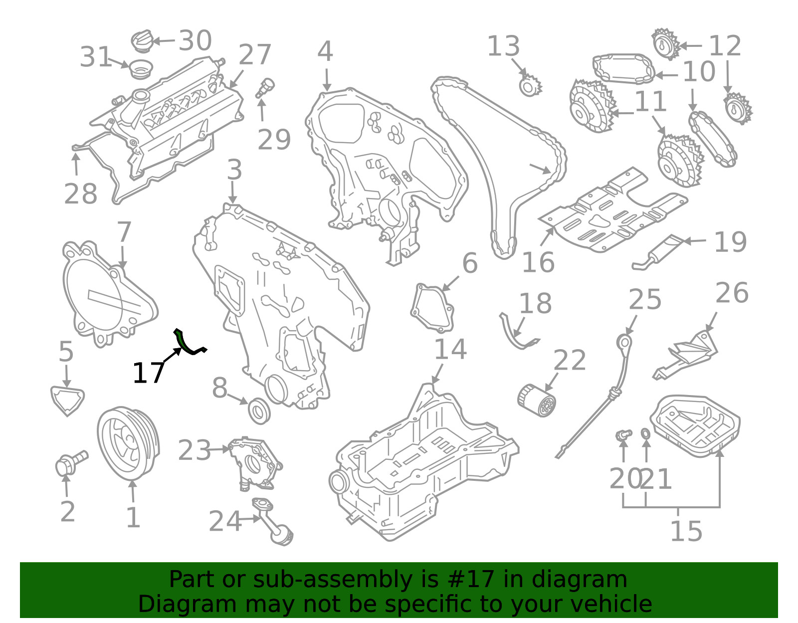 Genuine Nissan Front Engine Oil Pan Gasket Seal - NEW OEM