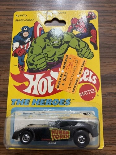 Hot Wheels The Heroes HUMAN TORCH Black 2881 Diecast Blackwall Vintage 1977
