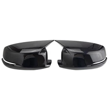 Gloss Black OX Horn Door Side Mirror Cover Caps For Honda  For Accord  E