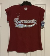 South Carolina Gamecocks Rhinestone Sequin Bling T Shirt Size Small NWT