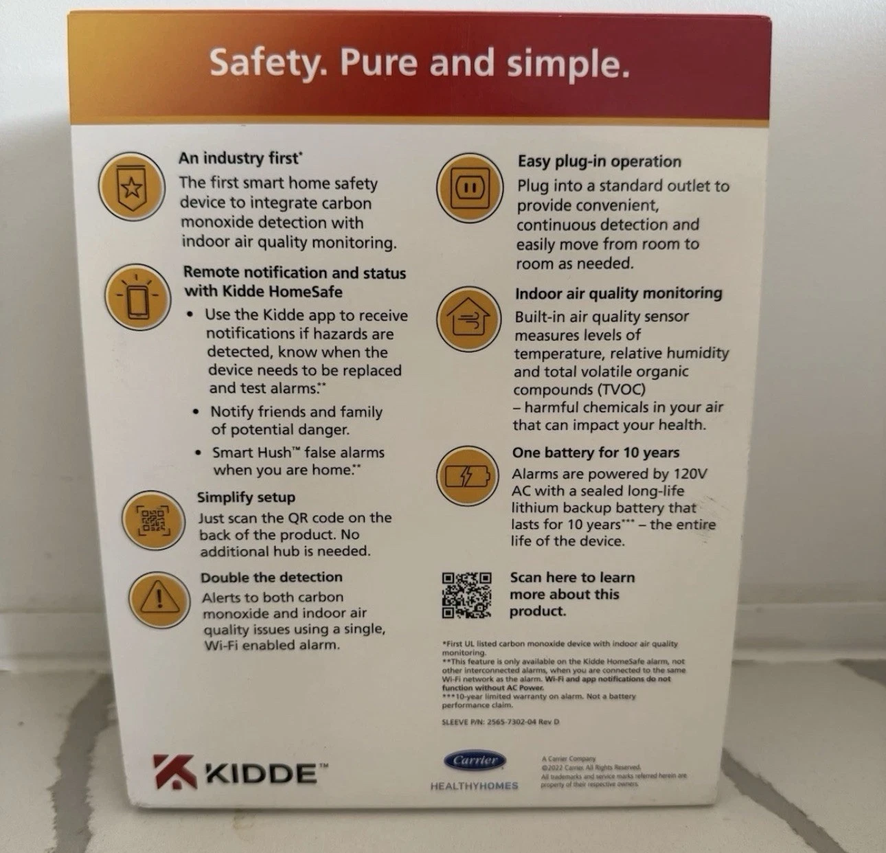 Kidde KN-COP-DP-10YL-AQ-WF Carbon Monoxide Alarm - Thumbnail 3