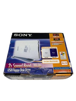 Sony 2X Speed Read/Write FDD MPF88E-UA External USB 3.5'' Floppy Disk Drive New!