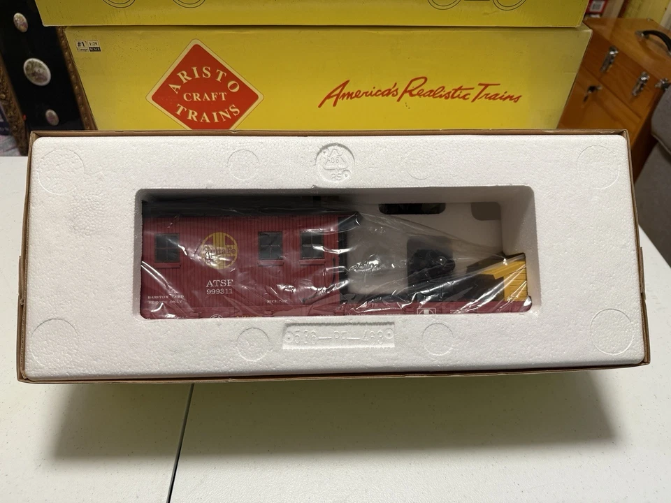 Aristo Craft ART-46364 G / 1 Gauge Santa Fe Searchlight Flat Car Metal Wheel NIB - Image 3 of 4