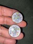 Mid Century Confetti Enameled Copper Cuff Links — photo 4