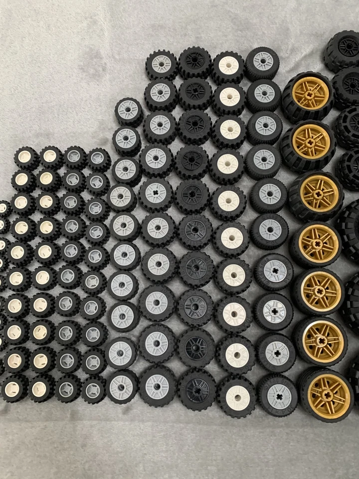Lego Neumáticos Ruedas Llantas Lote de 170 Piezas Vehículo Coche Camiones Foto 3 de 4