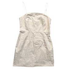 Urban Outfitters Linen Blend Mini Dress Size 12 Stone Spaghetti Sundress