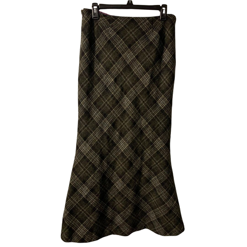 Boden Women's Moon British Tweed Maxi Skirt Size 10 Plaid Wool Academia Preppy - Picture 2 of 6
