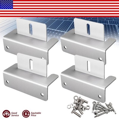 4/8/12/16PCS Solar Panel Z Bracket Mounting Mounts Set Aluminum RV Boat Roof