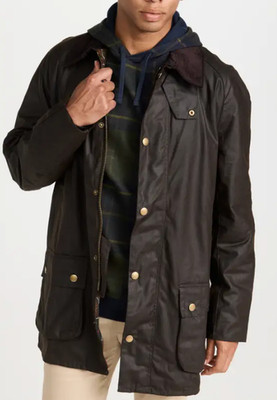 Olive ~ BARBOUR Beausby Wax Jacket MSRP$485 Rugged + Sophisticated