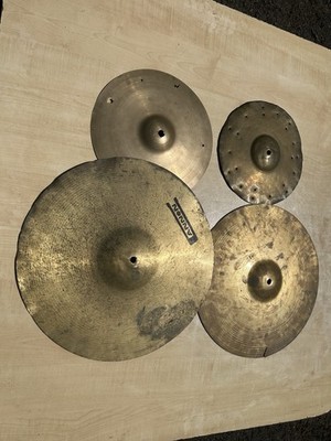 CYMBAL SET CRACKED/ WARPED CRASH / HI HAT / SPLASH SUIT DRUM KIT