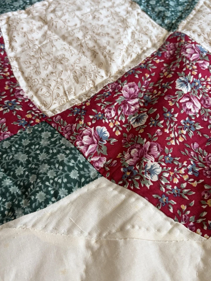 C&F Enterprises 被子套装 全/女王 Starburst 奖章 绿色 花卉 带 Sham — 第 4/4 张图片