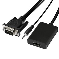 VGA + Audio to HDMI 1080P Converter for HDTV, PC, Laptop, Gaming Consoles
