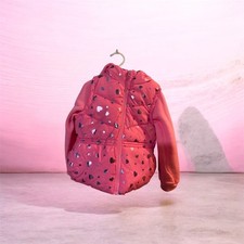 Pink Platinum Girls Puffer Vest Hoodie Jacket Hearts Pink Size 5/6 NWT