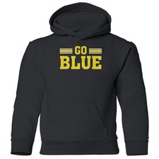 Basketball Apparel Go Blue - Wolverine Fans Youth Hooded Sweatshirt