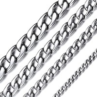 Chainshouse Halskette FüR Herren Damen Kubanische Kette Edelstahl Panzerkette