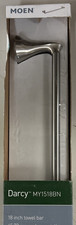 MOEN Darcy 18 in. Towel Bar with Press and Mark in Brushed Nickel MY1518BN