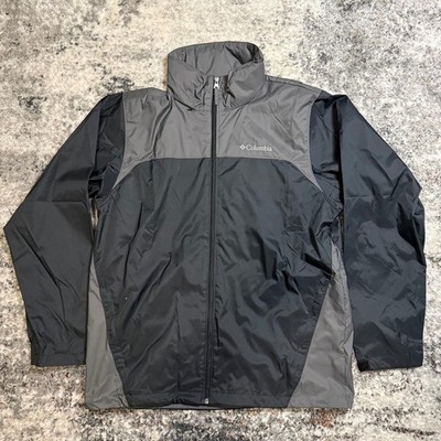 Columbia Men's Lightweight Water Resistant Jacket Black Gray Size Medium