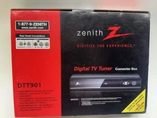 Zenith DTT901 Digital TV Tuner Converter Box W/ Remote Cables Manual NEW