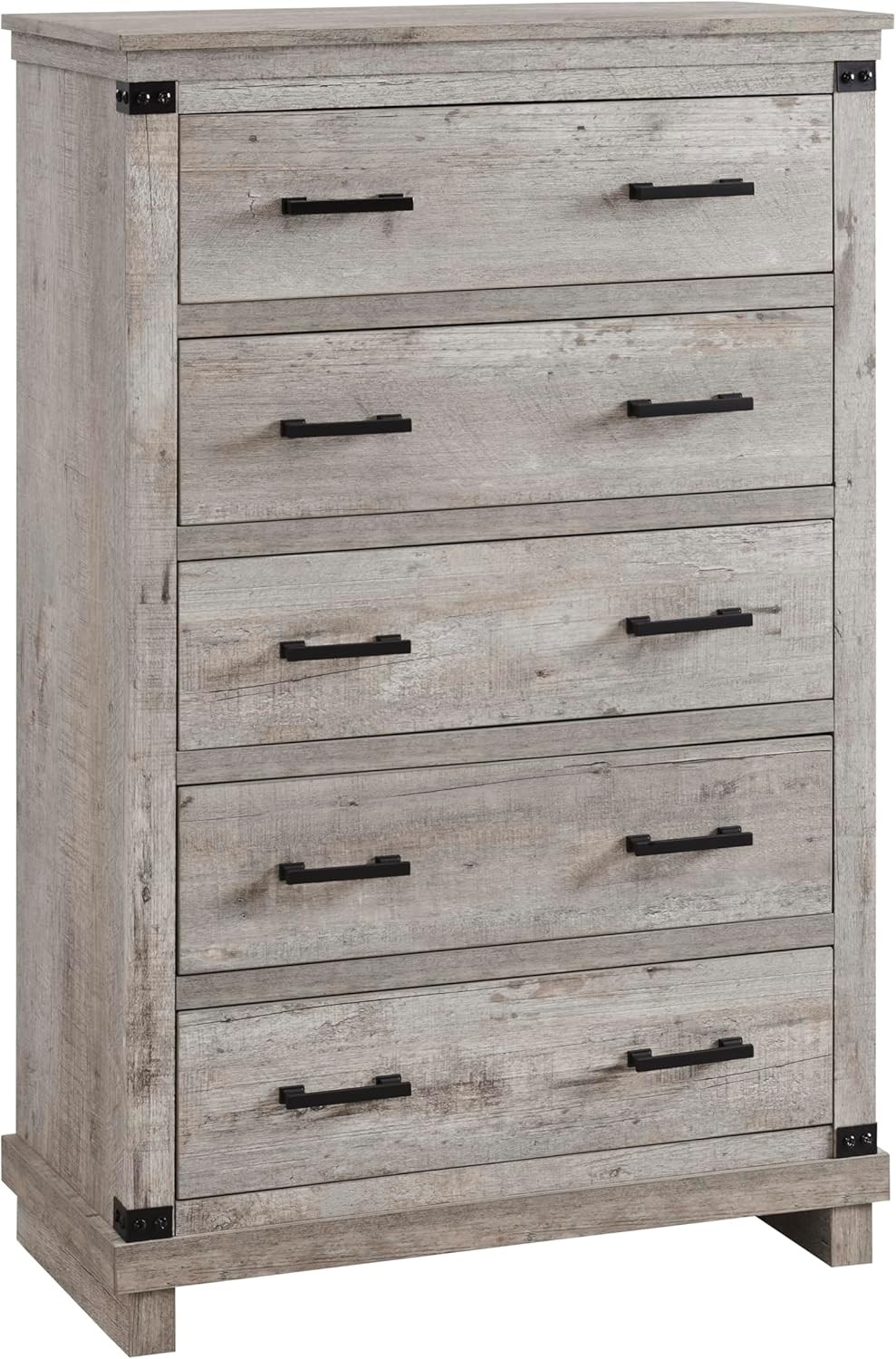 Farmhouse 6-Drawer Wood Dresser with Storage, 48 Inch Tall Chest for Bedroom
