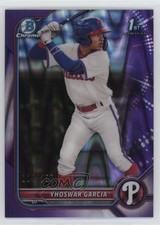 2022 Bowman Chrome Prospects Purple RayWave Refractor 114/250 Yhoswar Garcia 1e3