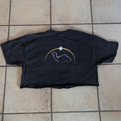 XL Vintage Camel Cigarettes Promo shirt cropped HANES HEAVYWEIGHT cut black 90s