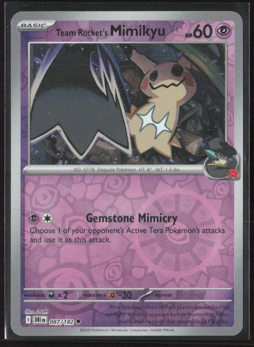 Team Rocket's Mimikyu 087/182 Sv10: Destined Rivals for sale | eBay